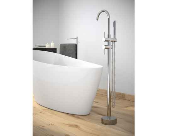 BATERIE CADA FREESTANDING ILLUSION CROM, SET INSTALARE IN PARDOSEALA INCLUS